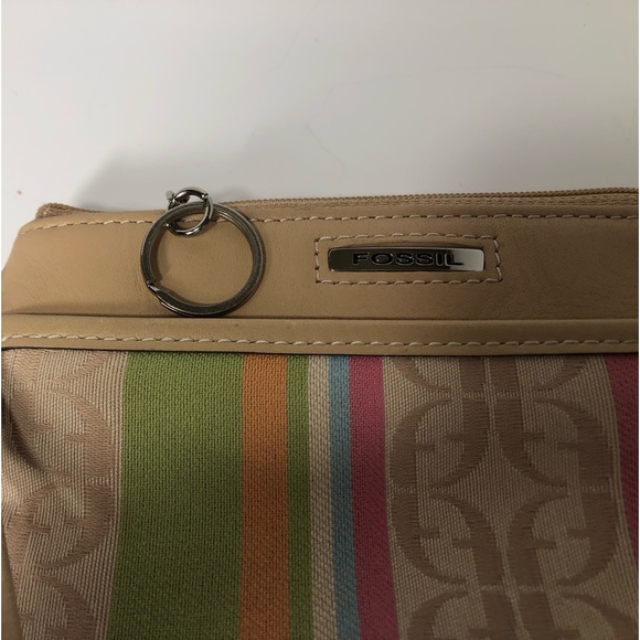 Fossil Wristlet Tan and Multi Pastel Colors Like New - Picture 4 of 10